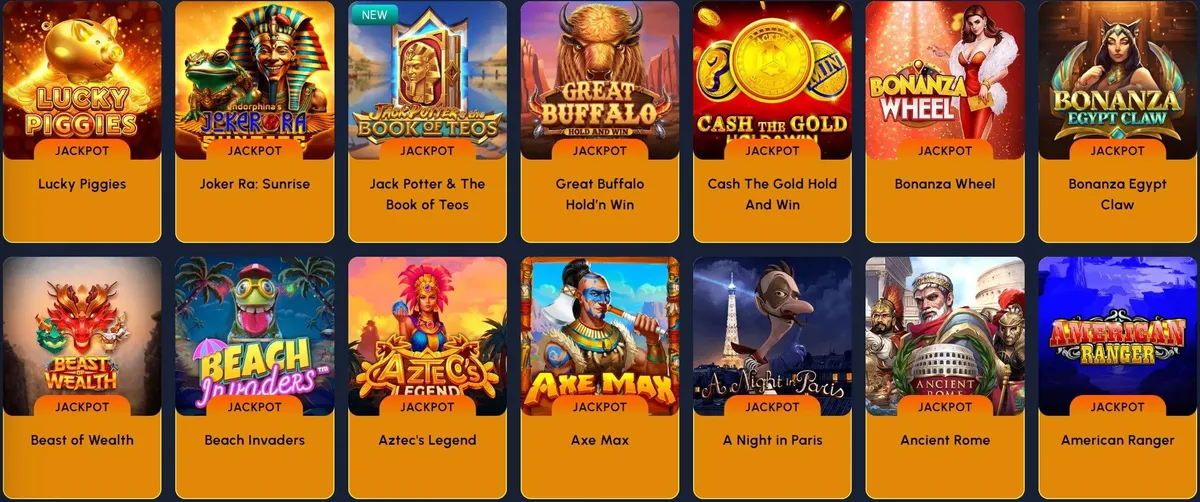 betchain casino jackpot games