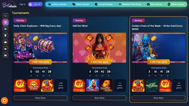betchain casino tournaments