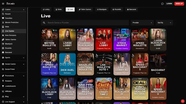 betcoin casino live games
