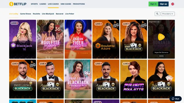 betflip casino live games