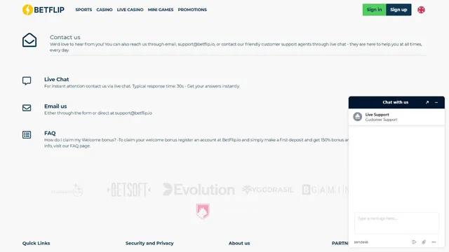 betflip casino support