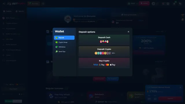 betfury casino deposit