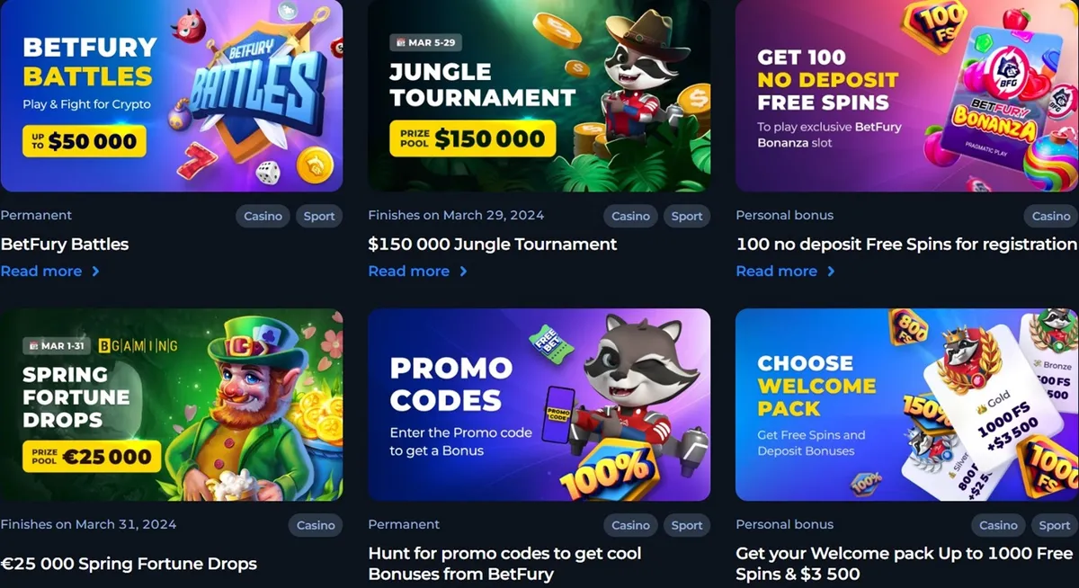 betfury casino promotions