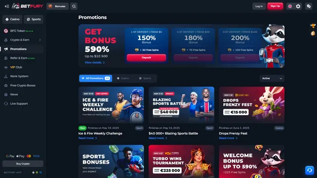 betfury casino promotions
