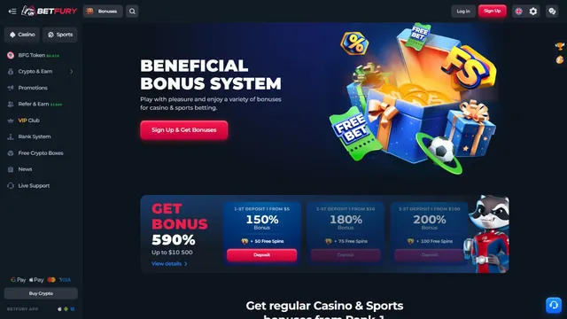 betfury casino welcome bonus