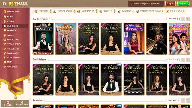 bethall casino live games
