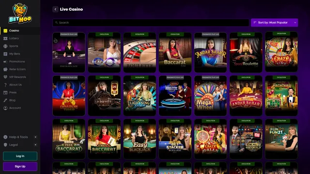 bethog casino live games