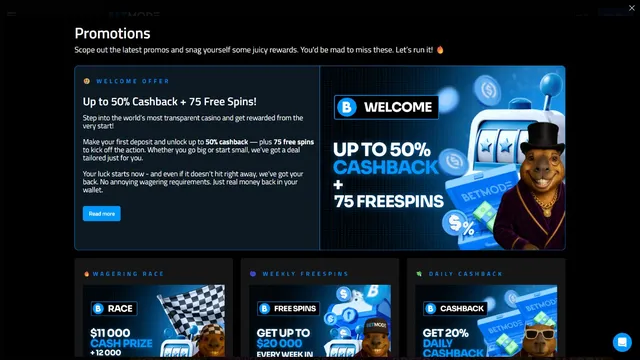 betmode casino promotions