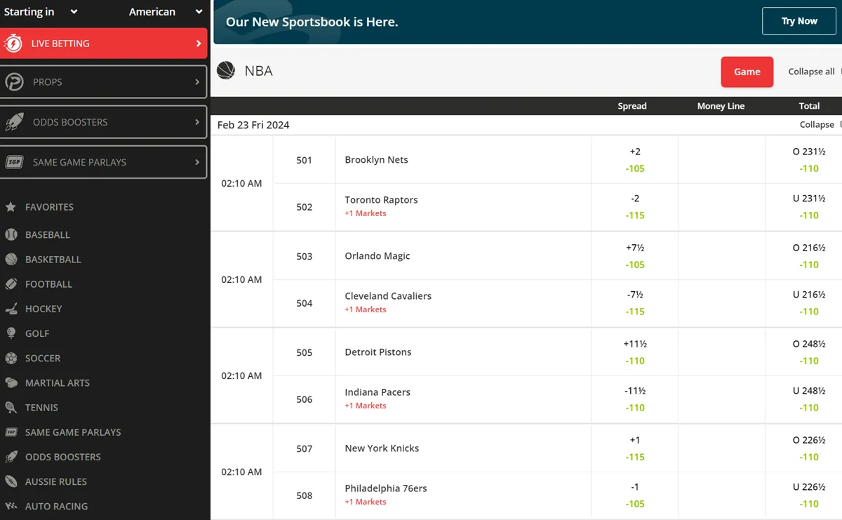 betonline casino sports