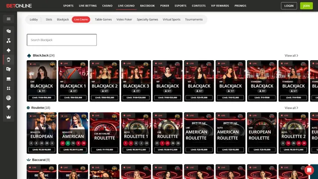 betonline casino live games