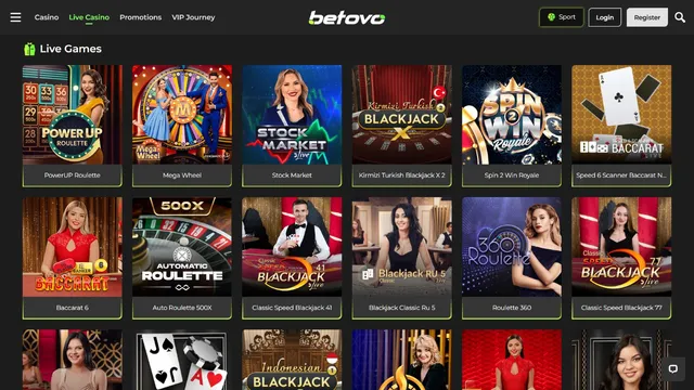 betovo casino live games