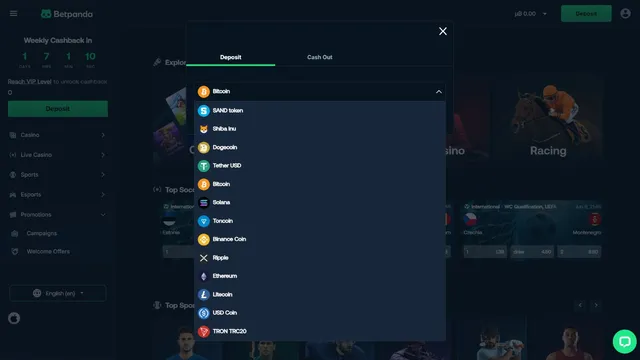 betpanda.io casino deposit