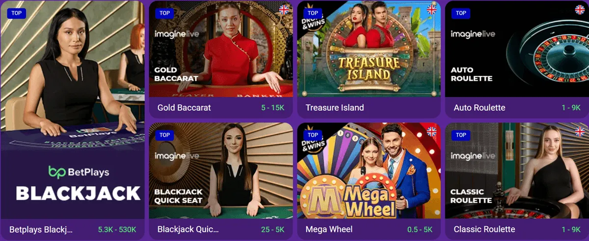 betplays casino live games