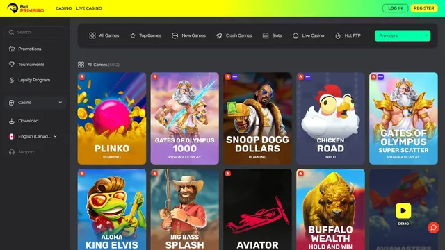 betprimeiro casino games