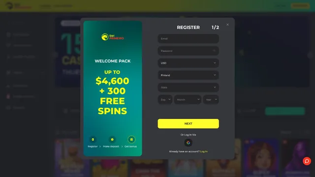 betprimeiro casino registration
