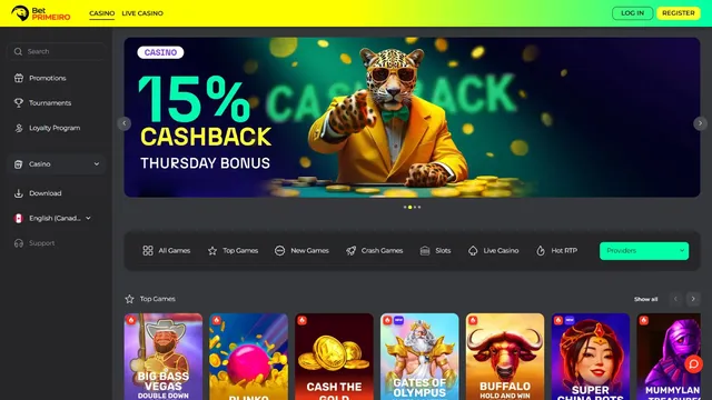 betprimeiro casino website screen