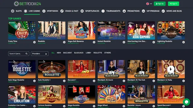 betroom24 casino live games