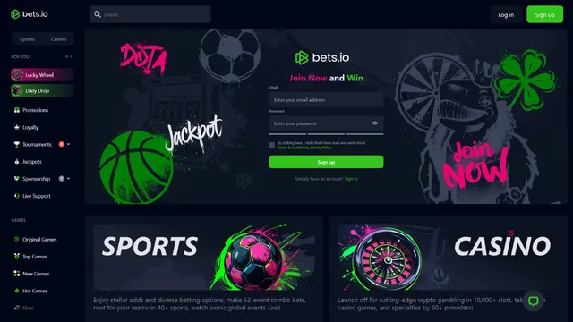 bets.io casino registration