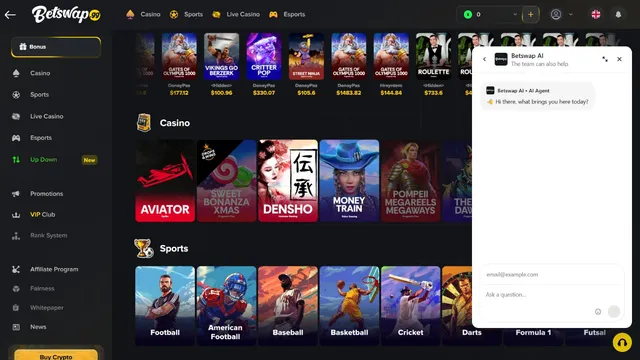 betswap casino support