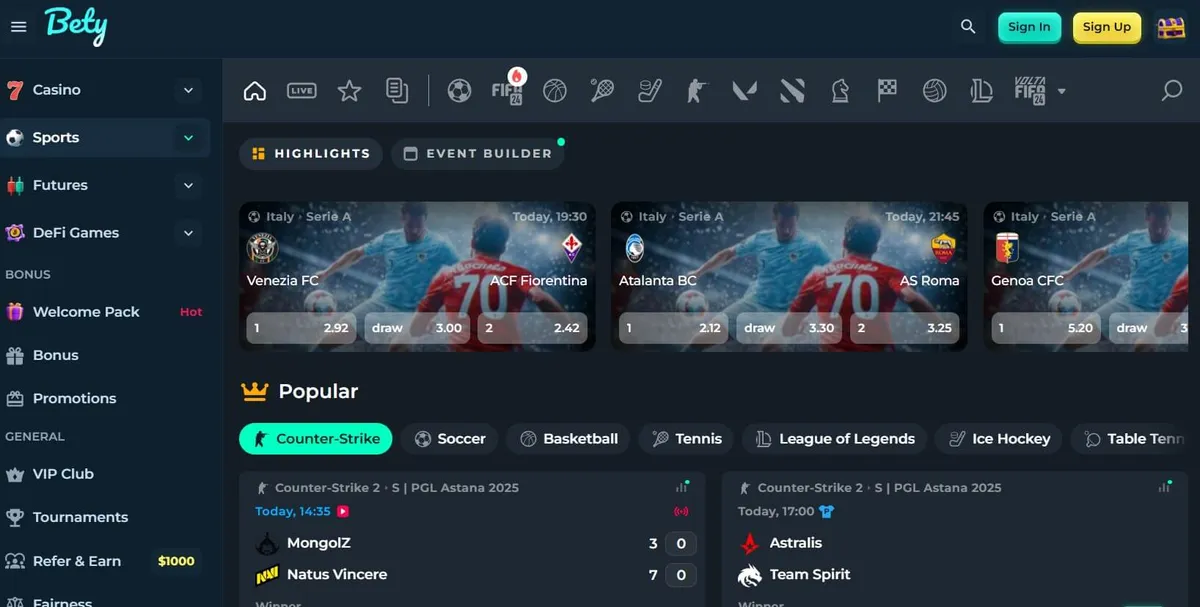 bety casino sports betting