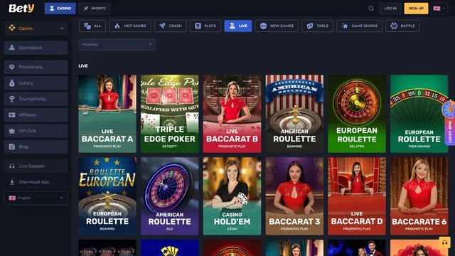 bety casino live games