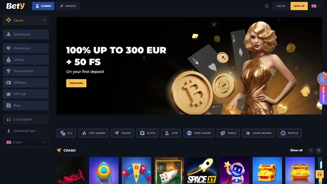 bety casino website screen