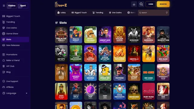 biggerz casino games