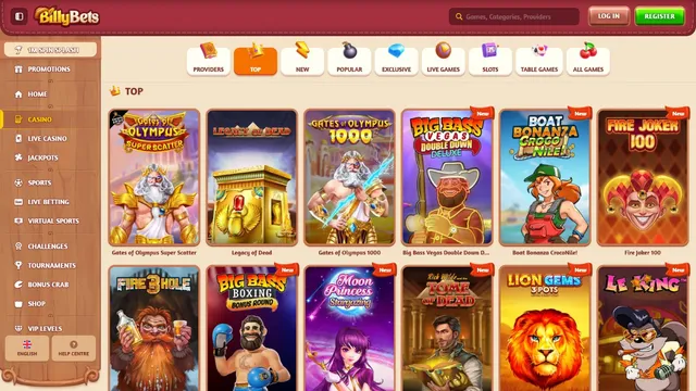 billybets casino games