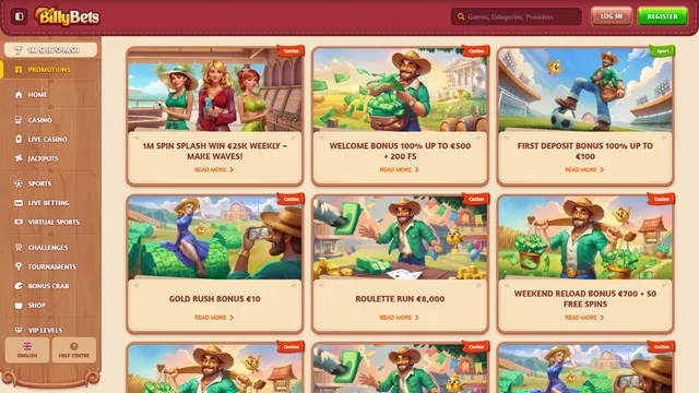 billybets casino promotions