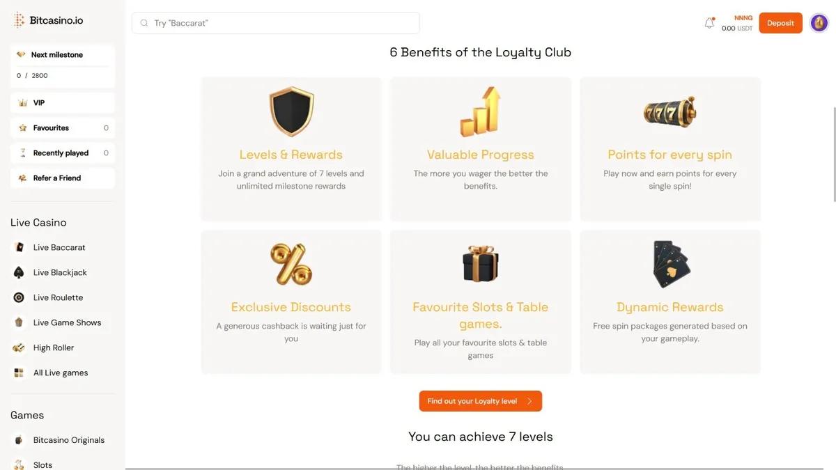 bitcasino casino loyalty club