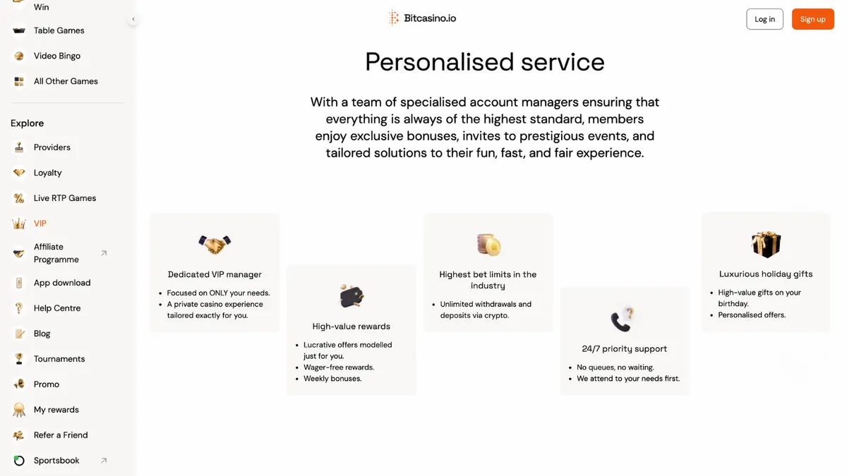 bitcasino casino vip