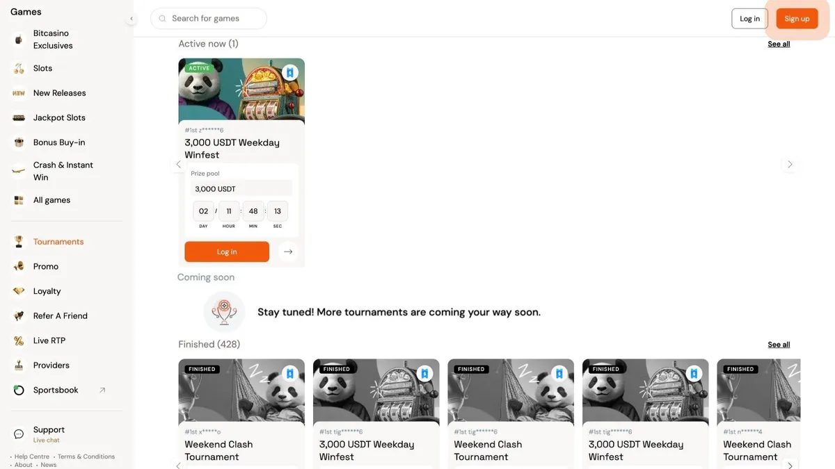 bitcasino tournaments