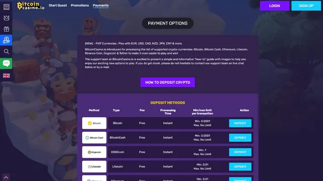 bitcoin casino payments