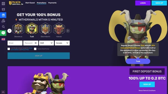 bitcoin casino promotions