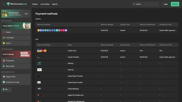 bitcoin casino.vip deposit