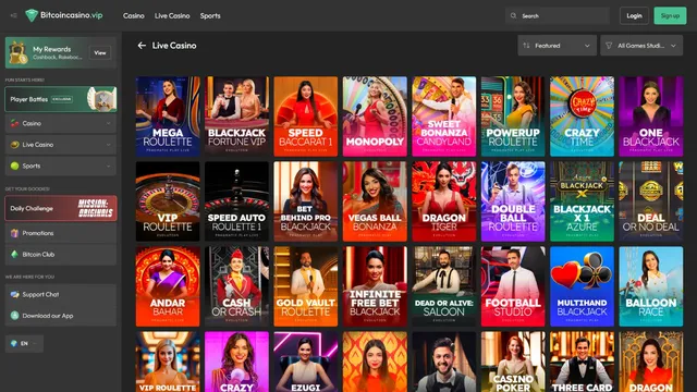 bitcoin casino.vip live games