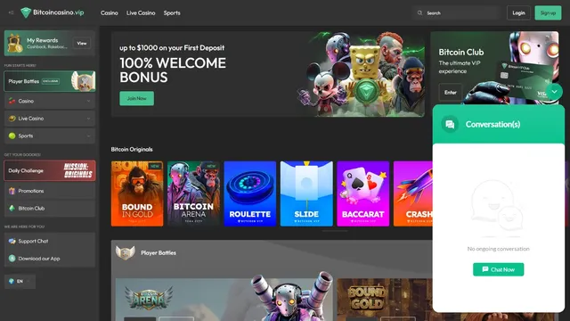 bitcoin casino.vip support