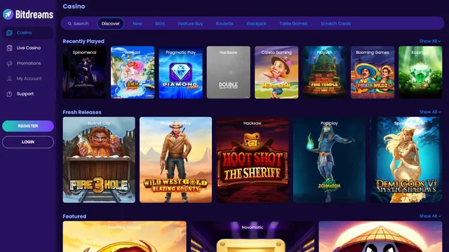 bitdreams casino games