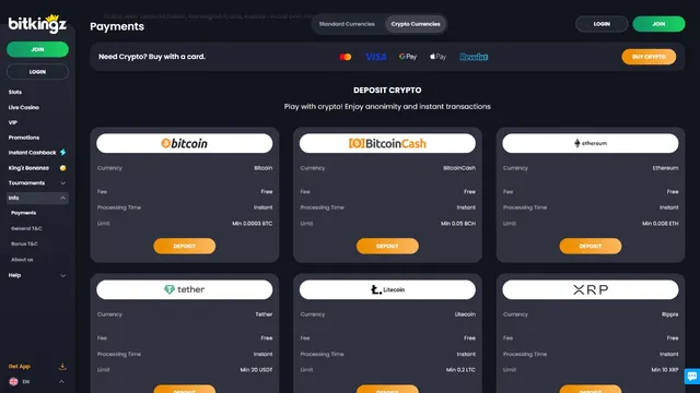 bitkingz casino deposit