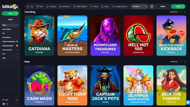 bitkingz casino games