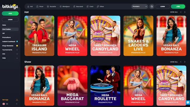 bitkingz casino live games