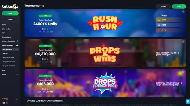 bitkingz casino tournaments
