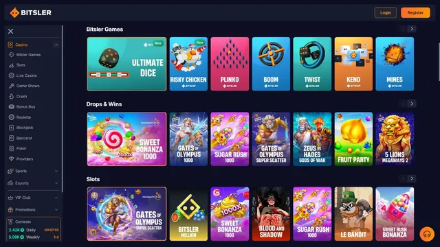 bitsler casino games