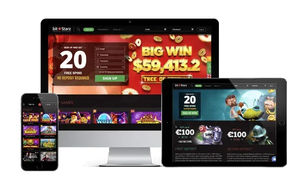 bitstarz casino website screens