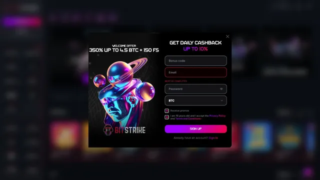 bitstrike casino registration