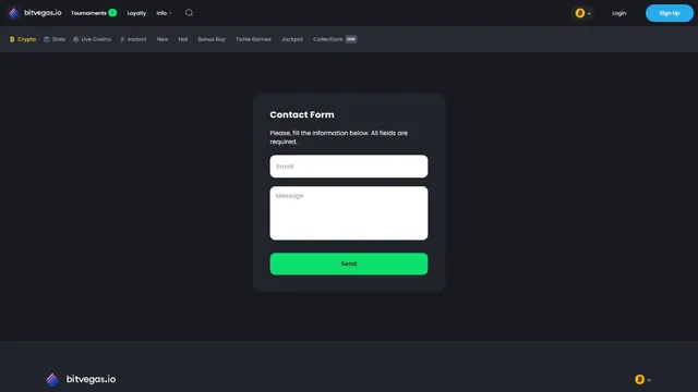 bitvegas.io casino support