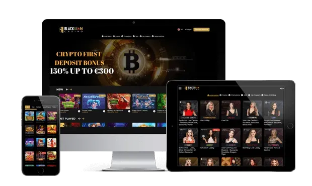 black lion casino website screens