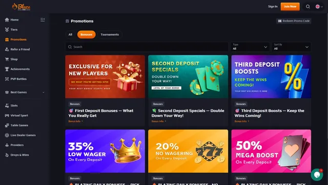 blazespins casino promotions