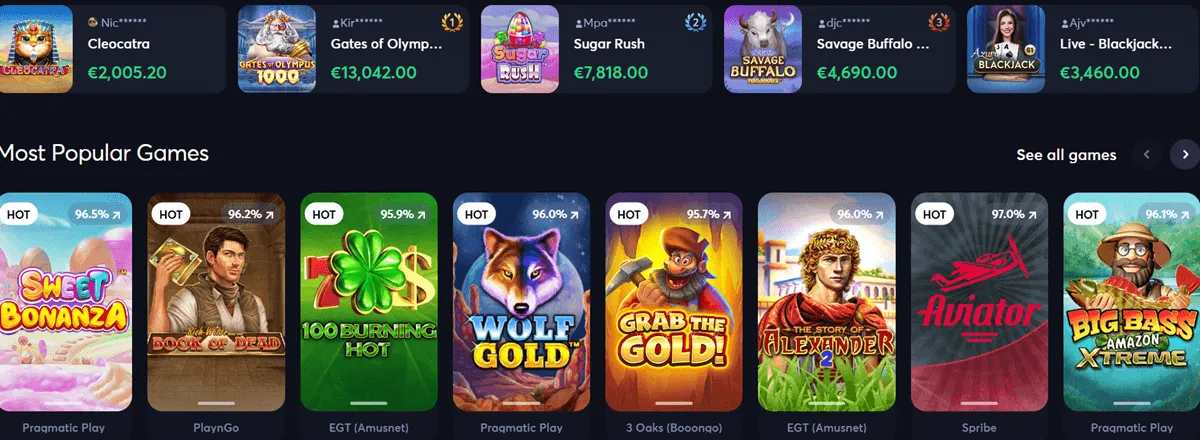 blazzio casino games