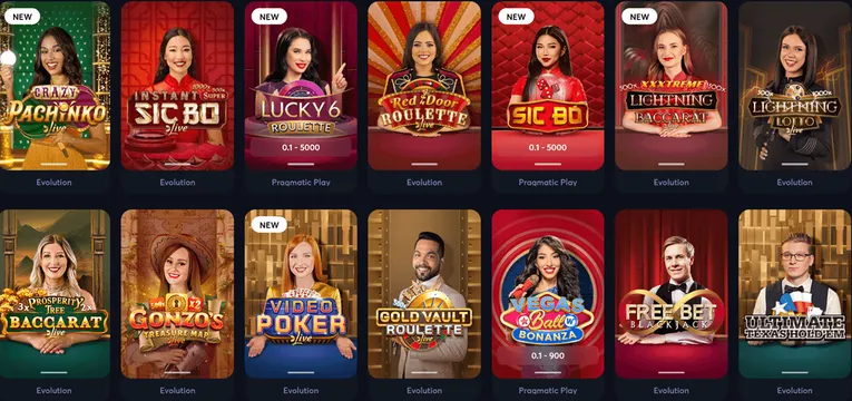 blazzio casino live games